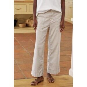 Frank & Eileen Wide Leg Linen Wexford Utility Pants Cropped Size 10 EUC